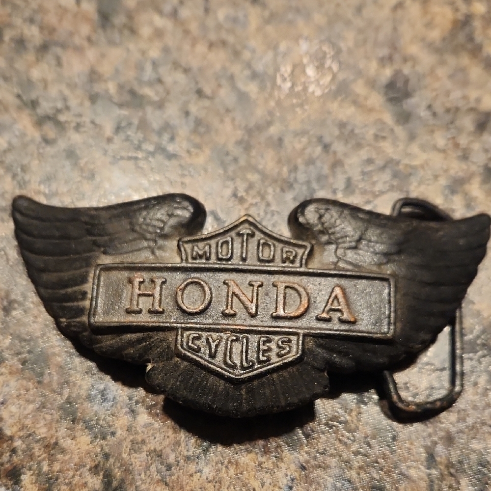 Vtg. 1970 Honda Motorcycle Belt Buckle
